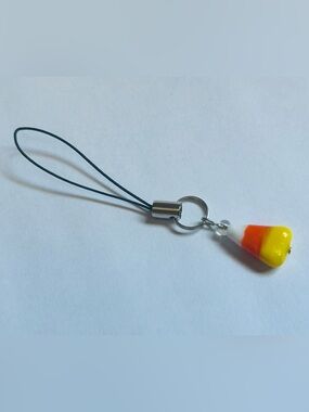 Small Candy Corn Charm - Bag Charm - Phone Charm
